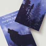 Winter Wolf Moon Memorial Cards - Funeral  Cards - Celebration of Life Cards