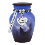 Winter Wolf Moon Mini Urn - Love Charms™ Option