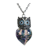 Wise Owl Heart Cremation Jewelry - Love Charms Option