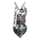 Wise Owl Lady Heart Cremation Jewelry - Love Charms Option