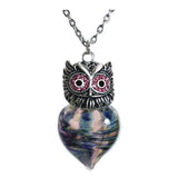 Wise Owl Lady Heart Cremation Jewelry