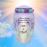 With The Angels Medium or Adult Sized Cremation Urn - Tribute Wreath™ - Pro Personalization - Burial Vault Option