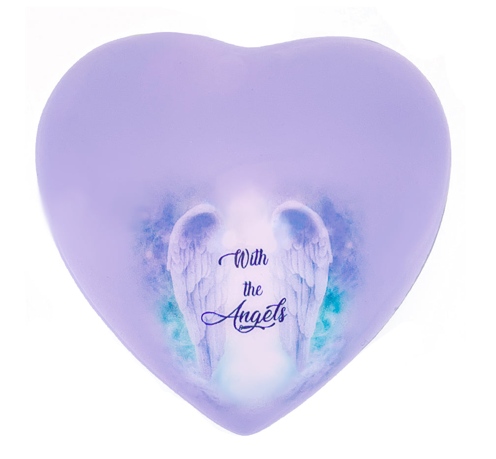 With The Angels Heart Keepsake Urn - Stand Option