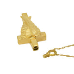 Cross Angel Wings Gold Ash Urn  - Love Charms® Option