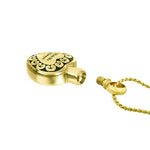 With Me Always Gold Ash Jewelry Urn - Love Charms Option