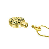 With Me Always Gold Ash Jewelry Urn - Love Charms Option