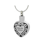 With Me Always Pendant Urn - Love Charms Option