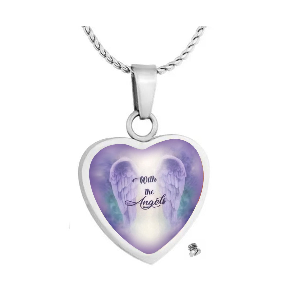 With The Angels Heart Jewelry Urn - Love Charms® Option