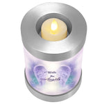 With The Angels Candle Cremation Urn - Engraving Available - LED Candle Included