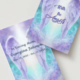 With The Angels Memorial Cards - Funeral  Cards - Celebration of Life Cards