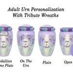 With The Angels Medium or Adult Sized Cremation Urn - Tribute Wreath™ - Pro Personalization - Burial Vault Option