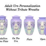 With The Angels Medium or Adult Sized Cremation Urn - Tribute Wreath™ - Pro Personalization - Burial Vault Option