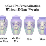 With The Angels Medium or Adult Sized Cremation Urn - Tribute Wreath™ - Pro Personalization - Burial Vault Option