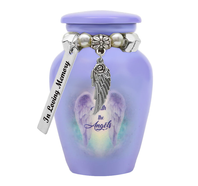 With The Angels Mini Urn - Love Charms® Option