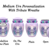 With The Angels Medium or Adult Sized Cremation Urn - Tribute Wreath™ - Pro Personalization - Burial Vault Option