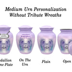 With The Angels Medium or Adult Sized Cremation Urn - Tribute Wreath™ - Pro Personalization - Burial Vault Option
