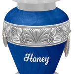 Wings of an Angel Blue Keepsake Urn - Engraving Option