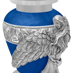 Wings of an Angel Blue Keepsake Urn - Engraving Option