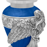 Wings of an Angel Blue Keepsake Urn - Engraving Option