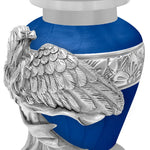Wings of an Angel Blue Keepsake Urn - Engraving Option
