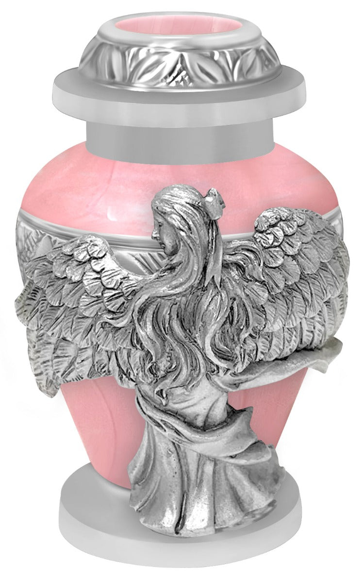 Wings of an Angel Pink Keepsake Urn - Engraving Option