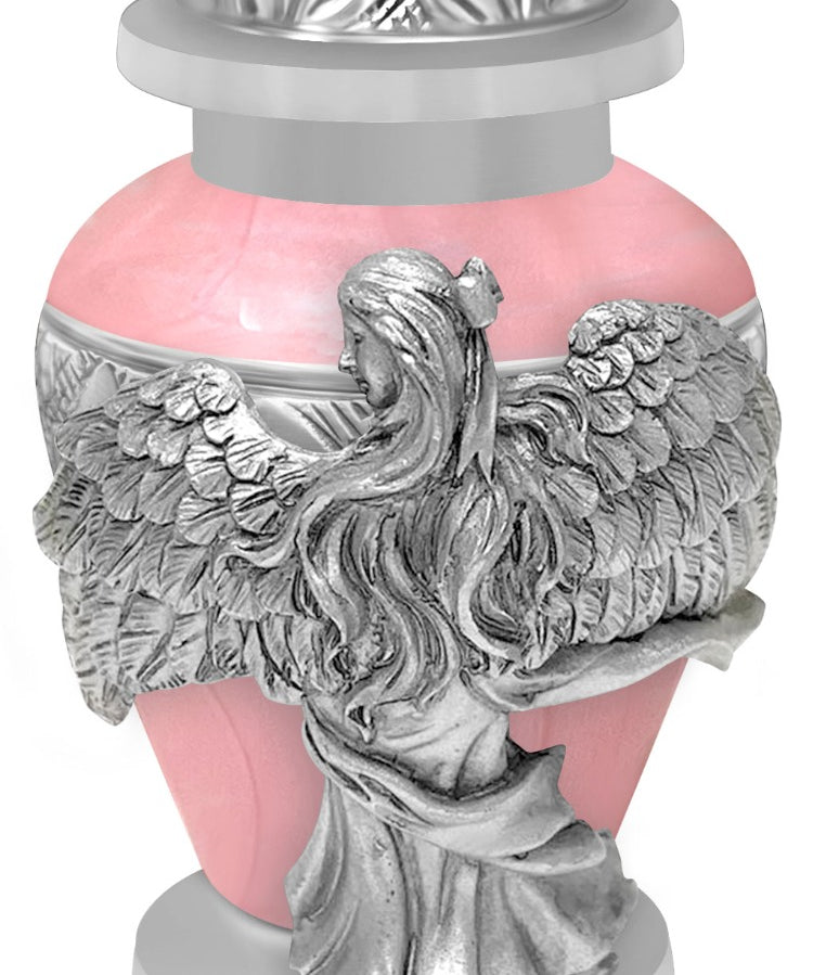Wings of an Angel Pink Keepsake Urn - Engraving Option