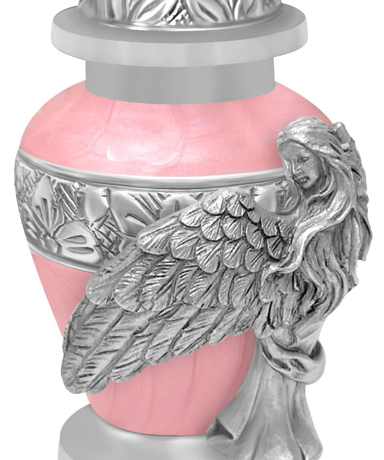 Wings of an Angel Pink Keepsake Urn - Engraving Option