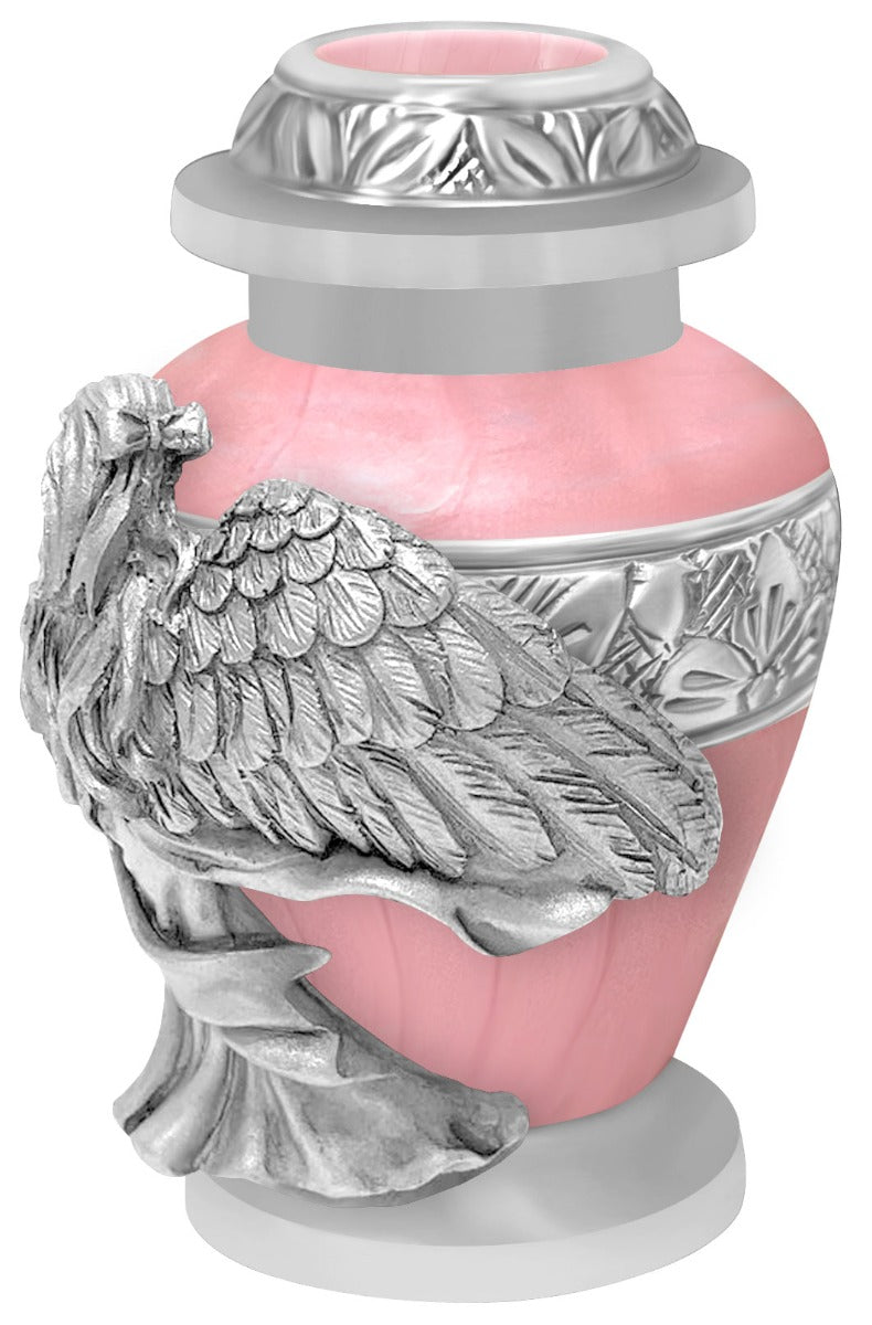 Wings of an Angel Pink Keepsake Urn - Engraving Option