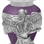 Wings of an Angel Purple Keepsake Urn - Engraving Option 