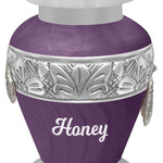Wings of an Angel Purple Keepsake Urn - Engraving Option 