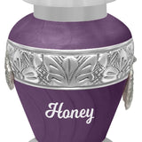 Wings of an Angel Purple Keepsake Urn - Engraving Option 