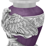Wings of an Angel Purple Keepsake Urn - Engraving Option 