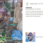 Wings of an Angel Purple Adult Urn - Pro Laser Engraving - Burial Vault Option