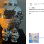 Wings of an Angel White Adult Urn - Pro Laser Engraving - Burial Vault Option