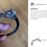 Wolf Head Double Bracelet Cremation Urn