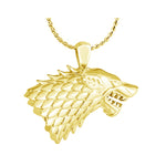 Wolf Clan Gold Urn Pendant - Love Charms™ Option