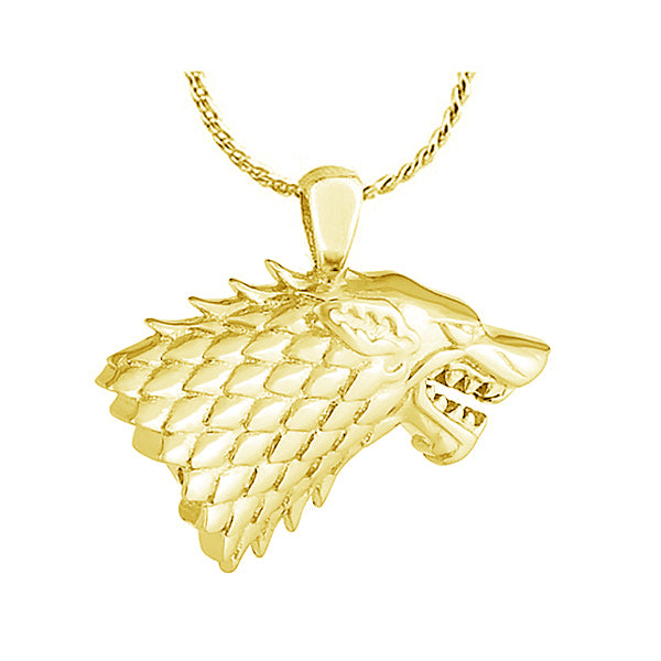 Wolf Clan Gold Urn Pendant - Love Charms™ Option