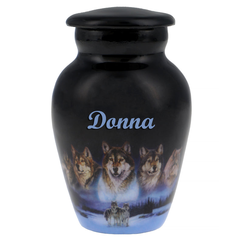 Five Wolves Moon Mini Urn - Love Charms™ Option
