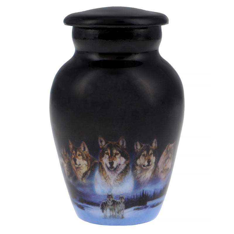 Five Wolves Moon Mini Urn - Love Charms™ Option