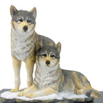 Gray Wolves Art & Wood Cremation Urn