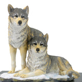 Gray Wolves Art & Wood Cremation Urn