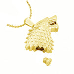 Wolf Clan Gold Urn Pendant - Love Charms™ Option