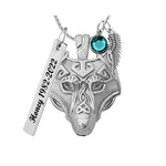 Wolf Jewelry Ash Cremation Urn - Love Charms™ Option