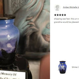 Winter Wolf Moon Mini Urn - Love Charms™ Option