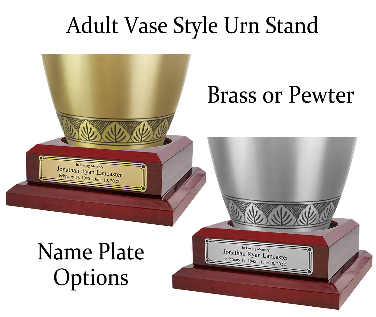 Wood Urn Base