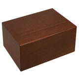 Pet Wood Memorial Urn & Crystal Rectangle Set - Dog or Cat Cremation Crystal Urn