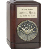 Bowling Strike Wood Keepsake Urn