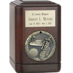 Golf Course Wood Keepsake Urn