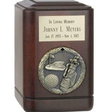 Golf Course Wood Keepsake Urn