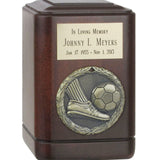 Soccer Kick Wood Keepsake Urn